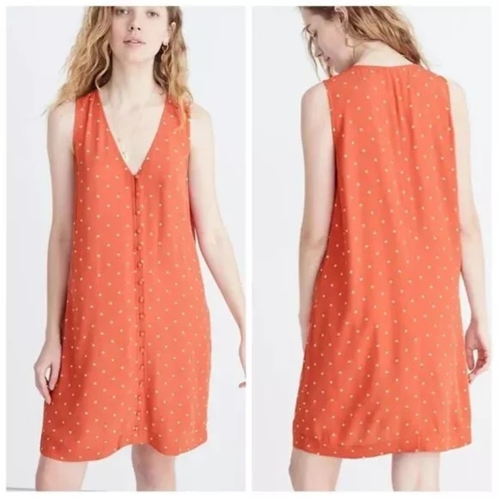 Madewell Heather Polka Dot Button Down Dress